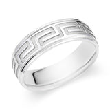 Men's Greek Key Wedding Ring-119-00662