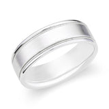 Milgrain & Brushed Wedding Band-119-01317