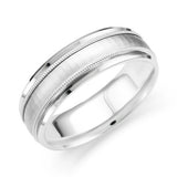 Men's White Gold Wedding Band-119-02107