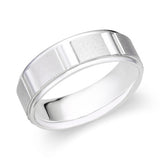 Men's 14k White Gold Satin Finish Wedding Ring-119-01637