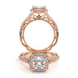 VENETIAN-5057P Princess halo engagement Ring