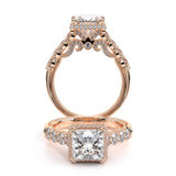 INSIGNIA-7100P Princess halo engagement Ring