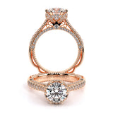 VENETIAN-5070RD Round pave engagement Ring