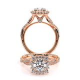 Renaissance-987CU Cushion halo engagement Ring