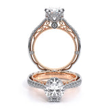 VENETIAN-5052OV Oval pave engagement Ring