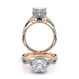 PARISIAN-153P Princess halo engagement Ring