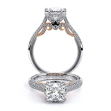 INSIGNIA-7104P Princess halo engagement Ring