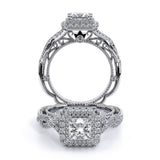 VENETIAN-5048P Princess halo engagement Ring