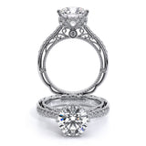 VENETIAN-5052R Round pave engagement Ring