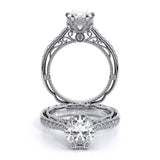 VENETIAN-5052OV Oval pave engagement Ring