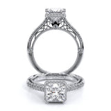 VENETIAN-5081P Princess halo engagement Ring