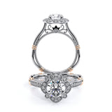 PARISIAN-157R Round halo engagement Ring