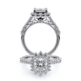 VENETIAN-5084P Princess halo engagement Ring