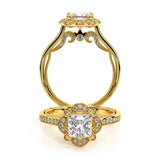 INSIGNIA-7094P Princess halo engagement Ring