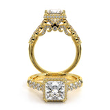 INSIGNIA-7100P Princess halo engagement Ring