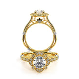 PARISIAN-157R Round halo engagement Ring