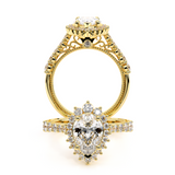 VENETIAN-5084PS Pear halo engagement Ring