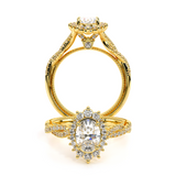 Renaissance-987OV Oval halo engagement Ring